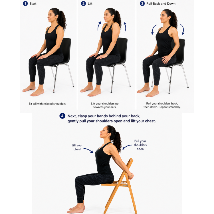 Seated Chest Opener And Should Rolls